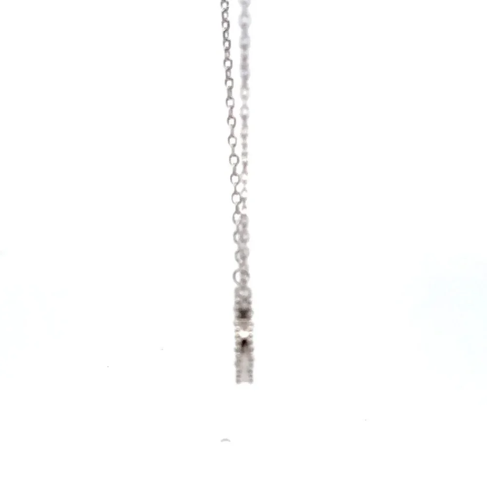 925 Sterling Silver Necklace 17 inches Chain Black Agate Clover Pendant - Picture 5 of 5